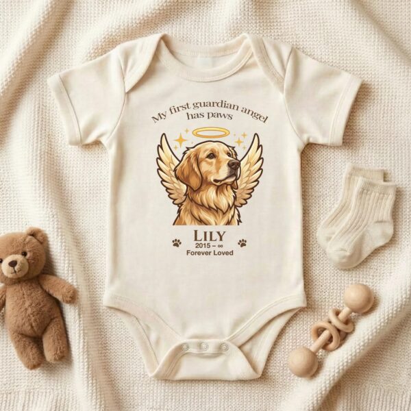 Pet Memorial Family Outfit, Personalized Matching Set, Onesie & Shirt pet memorial family outfit hanging display