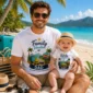 Family Vacation Shirts, Mom Dad Baby Sibling Tees baby bodysuit lifestyle scene