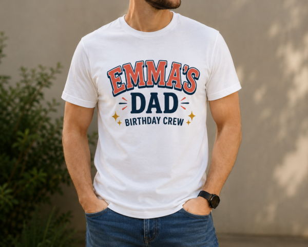 bdad5 personalized birthday crew shirt t-shirt alternate angle