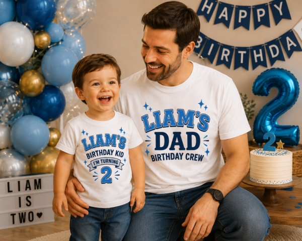bdad7 personalized birthday crew shirt t-shirt front view