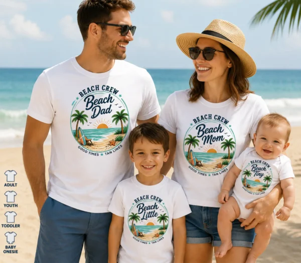 beach-crew-1 Family Beach Shirts baby bodysuit product photo