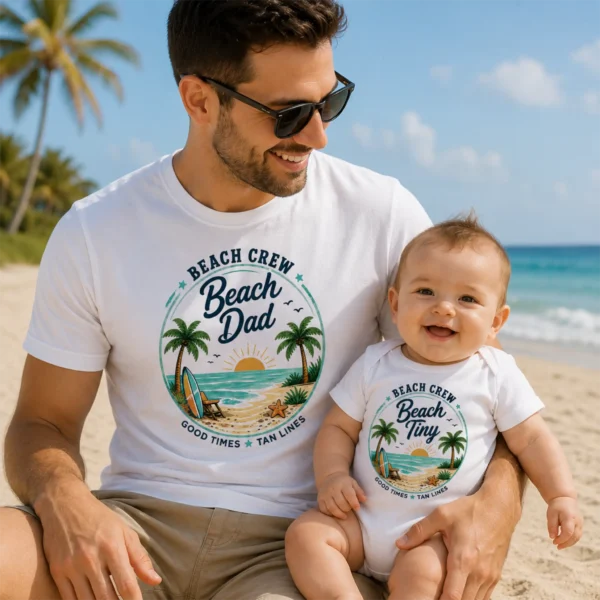 beach-crew-3 Family Beach Shirts baby bodysuit alternate angle
