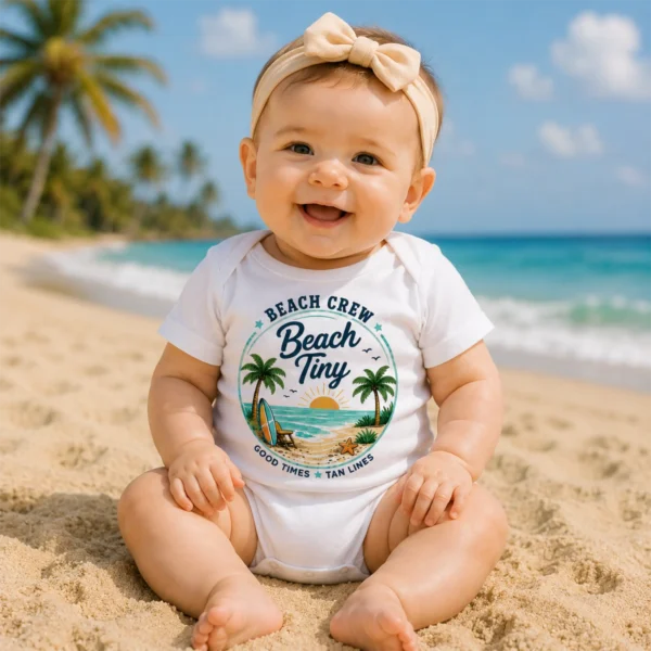 beach-crew-6 Family Beach Shirts baby bodysuit front view