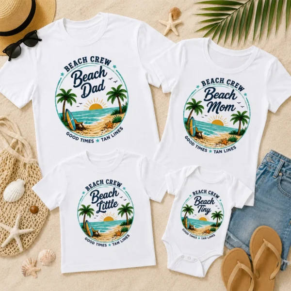 beach-crew-8 Family Beach Shirts baby bodysuit lifestyle scene