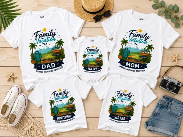 famili-vocation-9 Family Vacation Shirts, Mom Dad Baby Sibling Tees baby bodysuit product detail