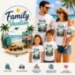 Family Vacation Shirts, Mom Dad Baby Sibling Tees baby bodysuit