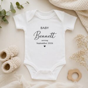 pregnancy announcement baby bodysuit