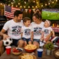 Team USA Family Matching Shirts baby bodysuit close-up detail