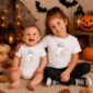 Little Boo Baby Bodysuit and Toddler Shirt front view