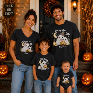 personalized halloween family matching ghost shirt baby bodysuit