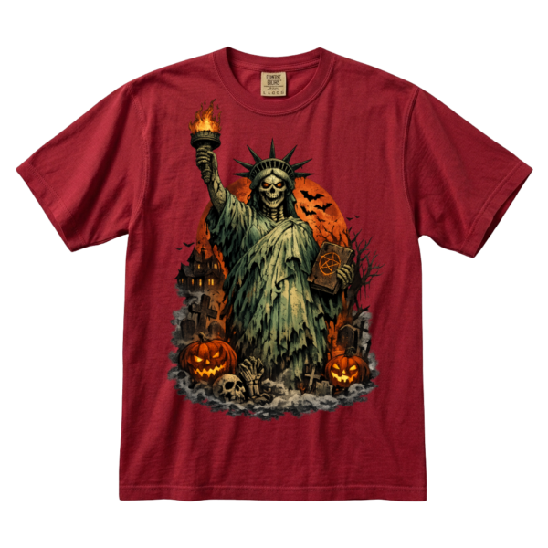 tee3 Halloween Statue of Liberty Shirt t-shirt mockup view