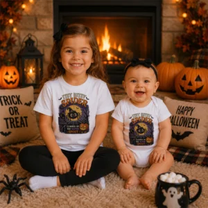 Itsy Bitsy Spider Baby Bodysuit and Toddler Shirt product mockup