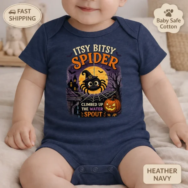 GeneratePost mockup 3 Itsy Bitsy Spider Baby Bodysuit and Toddler Shirt product mockup view 3