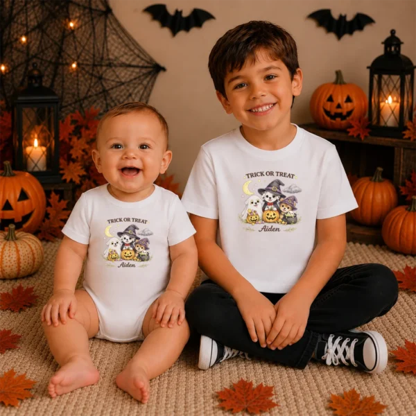 GeneratePost mockup 5 TRICK OR TREAT Toddler Shirt and baby bodysuit alternate product mockup