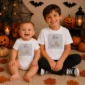 Little Boo Baby Bodysuit and Toddler Shirt product mockup view 6