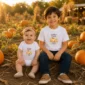 custom pumpkin patch shirt and baby bodysuit alternate product mockup
