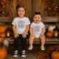 Little Boo Baby Bodysuit and Toddler Shirt product mockup view 12