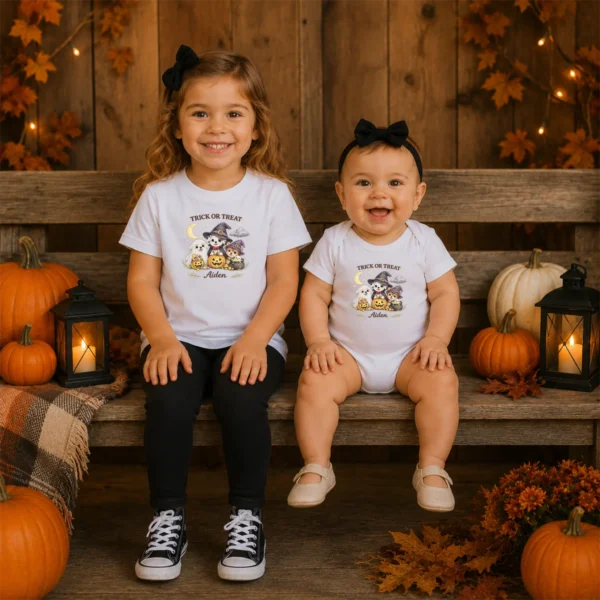 GeneratePost mockup 12 TRICK OR TREAT Toddler Shirt and baby bodysuit alternate product mockup