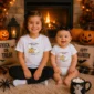 personalized pumpkin ghost Halloween shirt and baby bodysuit alternate product mockup