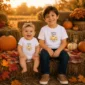 custom pumpkin patch shirt and baby bodysuit alternate product mockup