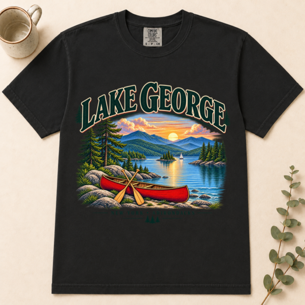 1 sunset lake landscape shirt t-shirt front view