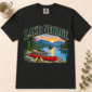 sunset lake landscape shirt t-shirt front view