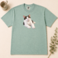 geometric black cat shirt t-shirt front view
