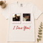 i love you adult shirt t-shirt mockup view