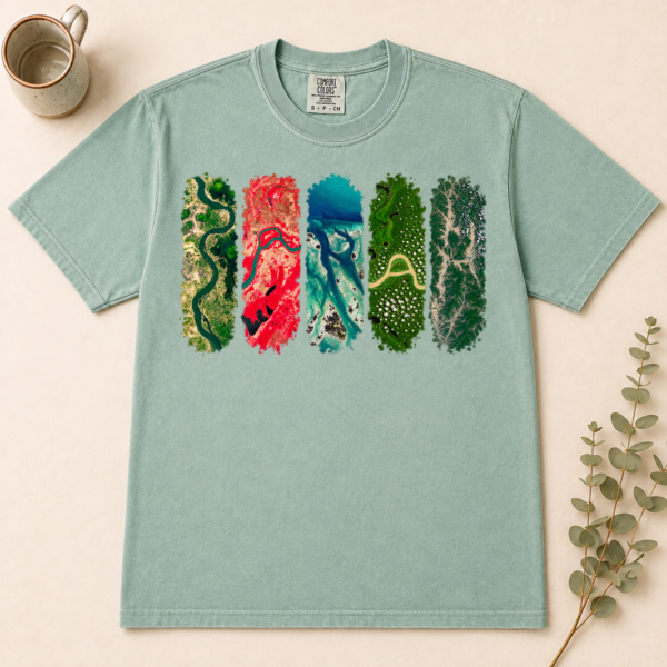 3 satellite imagery shirt t-shirt front view