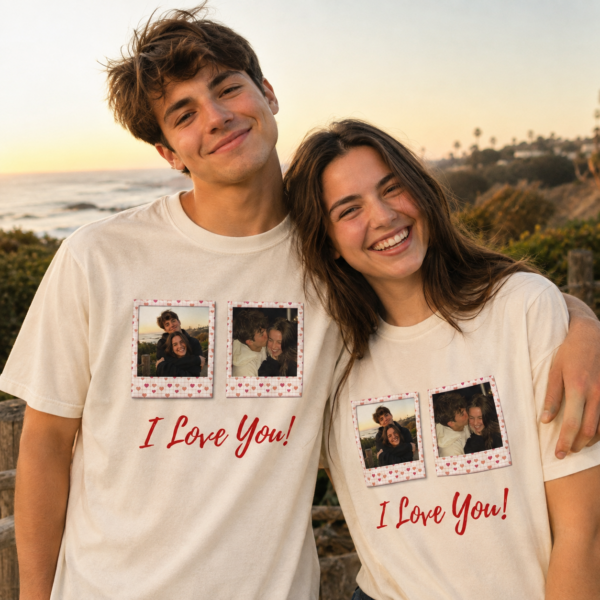 4 i love you adult shirt t-shirt close-up detail