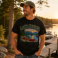 sunset lake landscape shirt t-shirt lifestyle scene