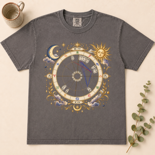 5 astrology birth chart shirt t-shirt product detail