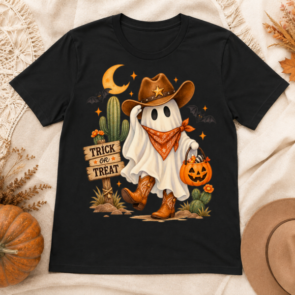 A78B9EE7-266B-4267-AAEC-2714B47C7A60 cowboy ghost shirt t-shirt product photo