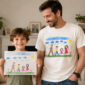 family drawing shirt t-shirt lifestyle scene
