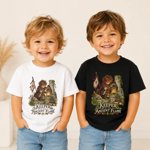Ancient Flame Guardian Baby Bodysuit or Toddler Shirt — toddler shirt mockup ancient flame guardian baby bodysuit product photo