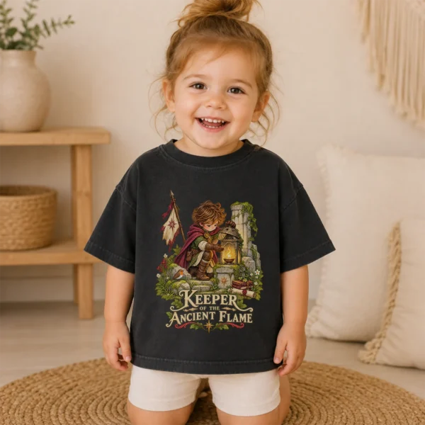 Ancient Flame Guardian Baby Bodysuit or Toddler Shirt — toddler shirt mockup ancient flame guardian baby bodysuit product photo