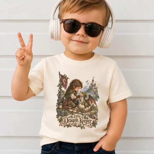 Baby Dragon Bodysuit or Toddler Shirt, Little Dragon Keeper — toddler shirt mockup baby dragon bodysuit baby bodysuit front view