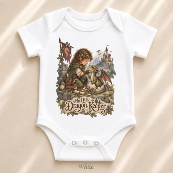Baby Dragon Bodysuit or Toddler Shirt, Little Dragon Keeper — alternate product mockup baby dragon bodysuit baby bodysuit product photo