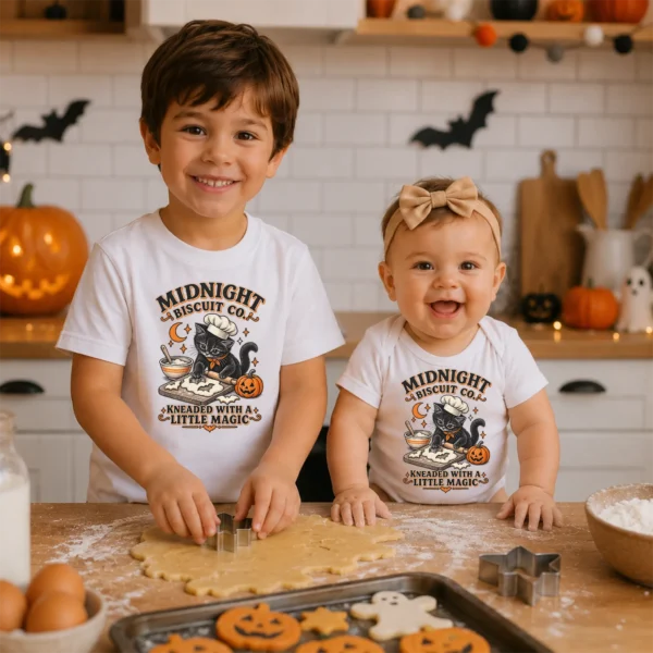 black cat Halloween shirt baby bodysuit