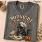 black cat Halloween shirt baby bodysuit alternate angle