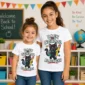 black cat back to school shirt t-shirt back view
