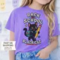 black cat back to school shirt t-shirt back view