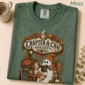 cozy autumn book lover ghost shirt t-shirt product detail