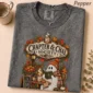 cozy autumn book lover ghost shirt t-shirt alternate angle