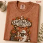 cozy autumn book lover ghost shirt t-shirt product photo