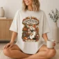 cozy autumn book lover ghost shirt t-shirt lifestyle scene