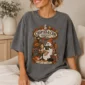 cozy autumn book lover ghost shirt t-shirt lifestyle scene