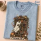 Booked & Boo-sy Halloween ghost shirt t-shirt mockup view