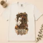 Booked & Boo-sy Halloween ghost shirt t-shirt flat lay view
