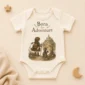 born for adventure baby bodysuit product photo